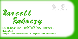 marcell rakoczy business card